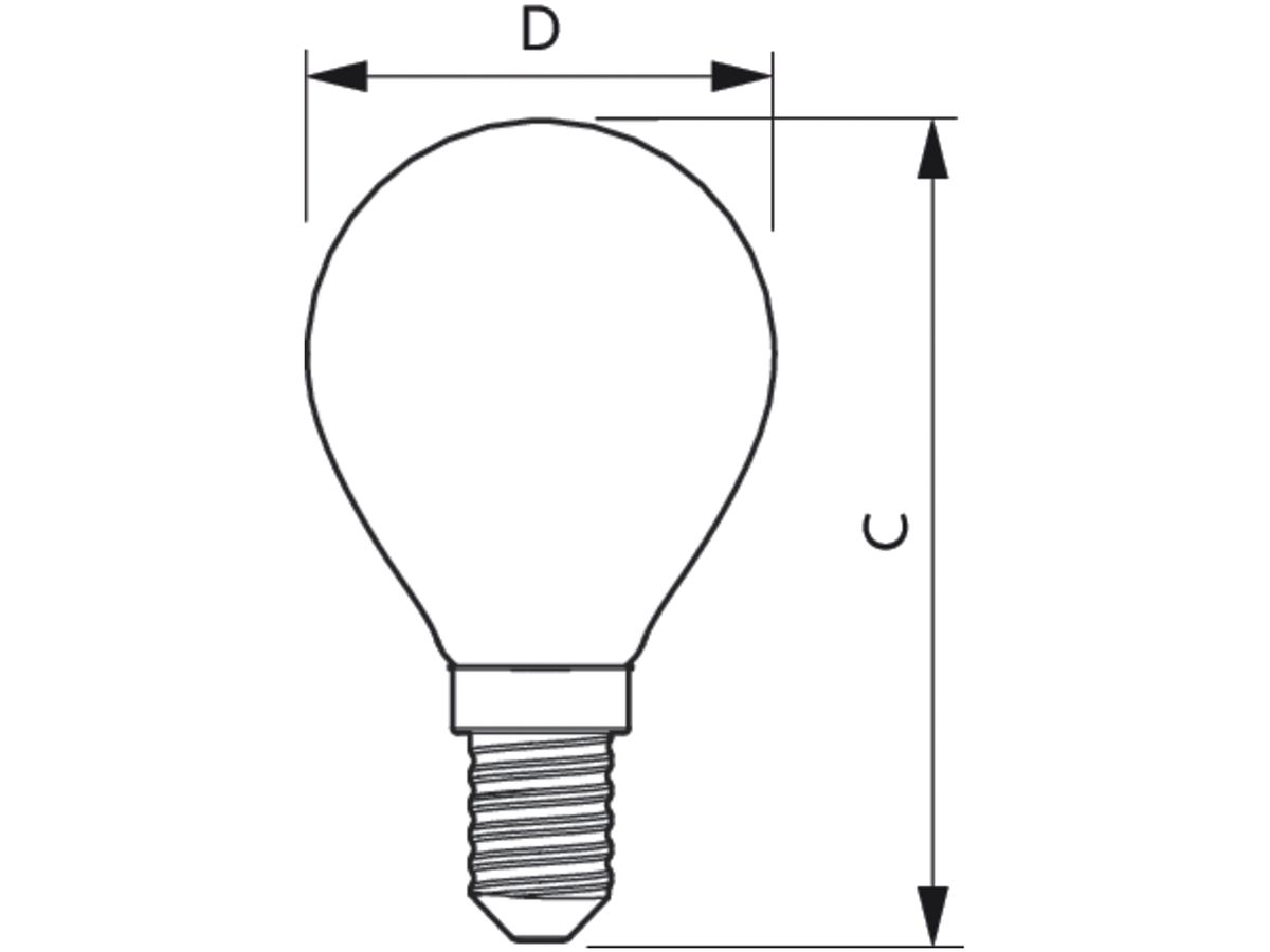 LED-Lampe Philips MAS LEDLuster E14 3.4W 470lm 2200…2700K DIM