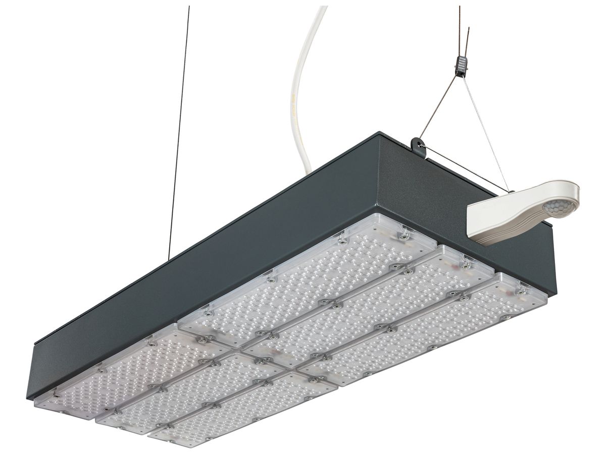 LED-Hallenstrahler Sylvania KubiXx AISLE PIR 188W 32500lm 840 IP65 DIM 760×280