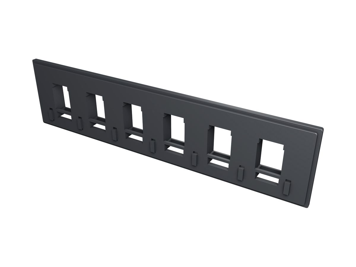 Blende R&M U-Box 410 Keystone 6 Ports, schwarz