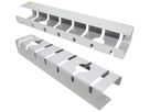 Untertisch-Kabelführungskanal ROLINE 530×110×80mm Stahlblech grau 2 Stück