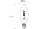 LED-Lampe Sylvania ToLEDo Vintage E14 3.5W 250lm 2000K DIM Ø35×97mm klar