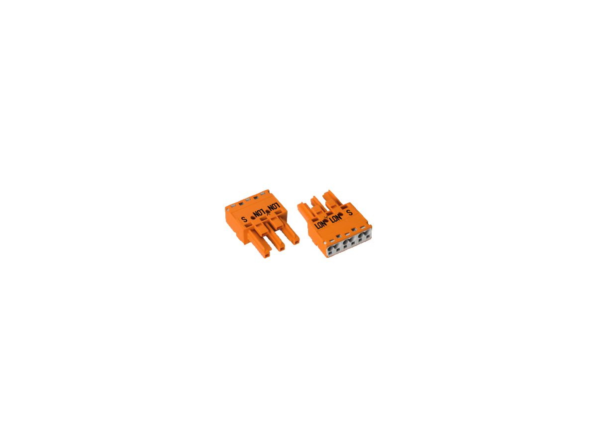 Buchsenteil WAGO 3L 2×0.5…4mm² orange