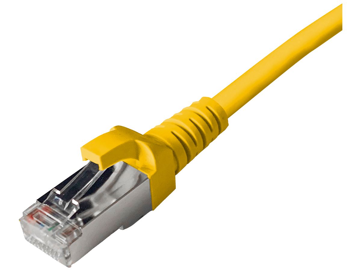 Patchkabel RJ45 Dätwyler 5502 flex PVC CAT5e S/UTP AWG26 1:1 gelb 0.5m