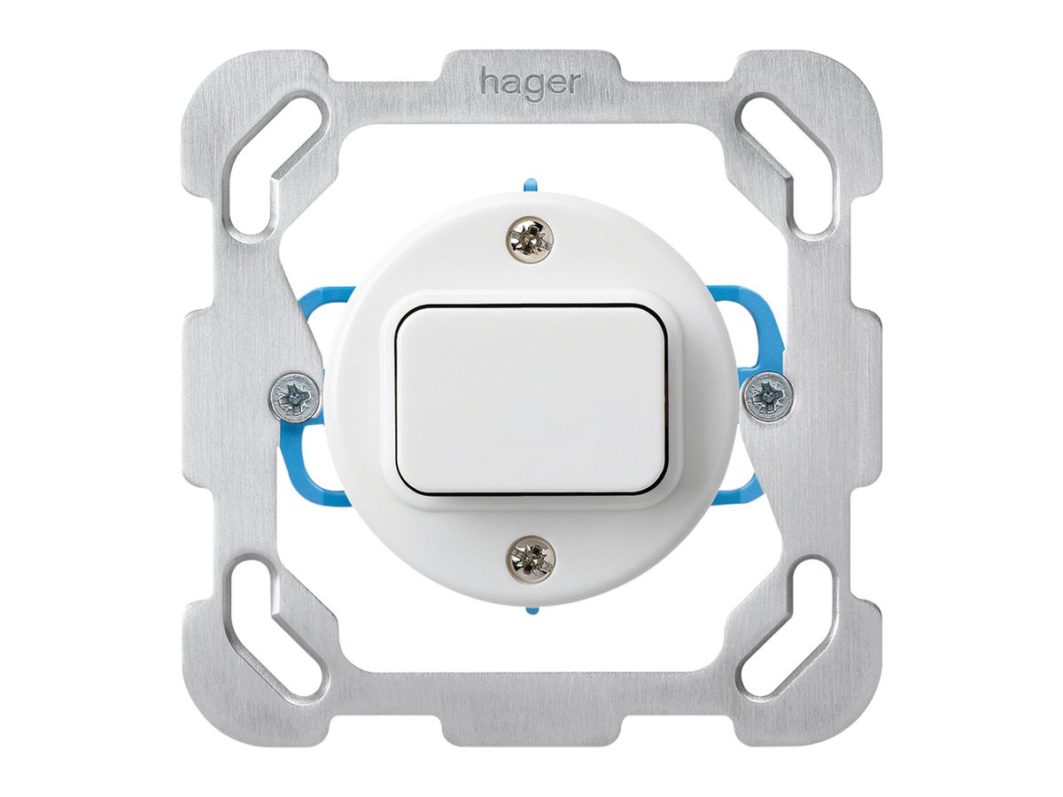 Einsatz zu UP-Schalter basico 6/1L mit Befestigungsplatte weiss