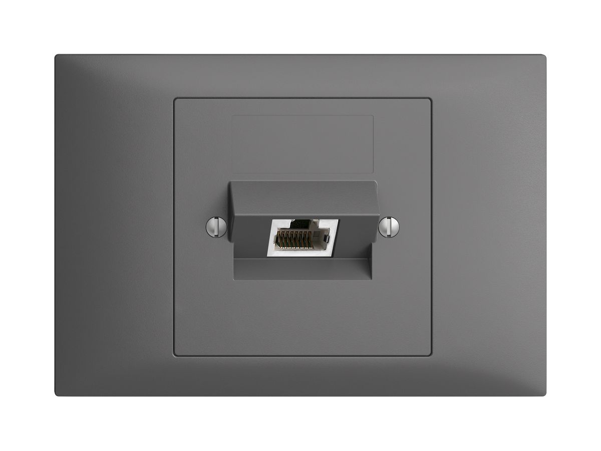 EB-Dose 1×RJ45/s 4P ITplus EDIZIOdue dunkelgrau