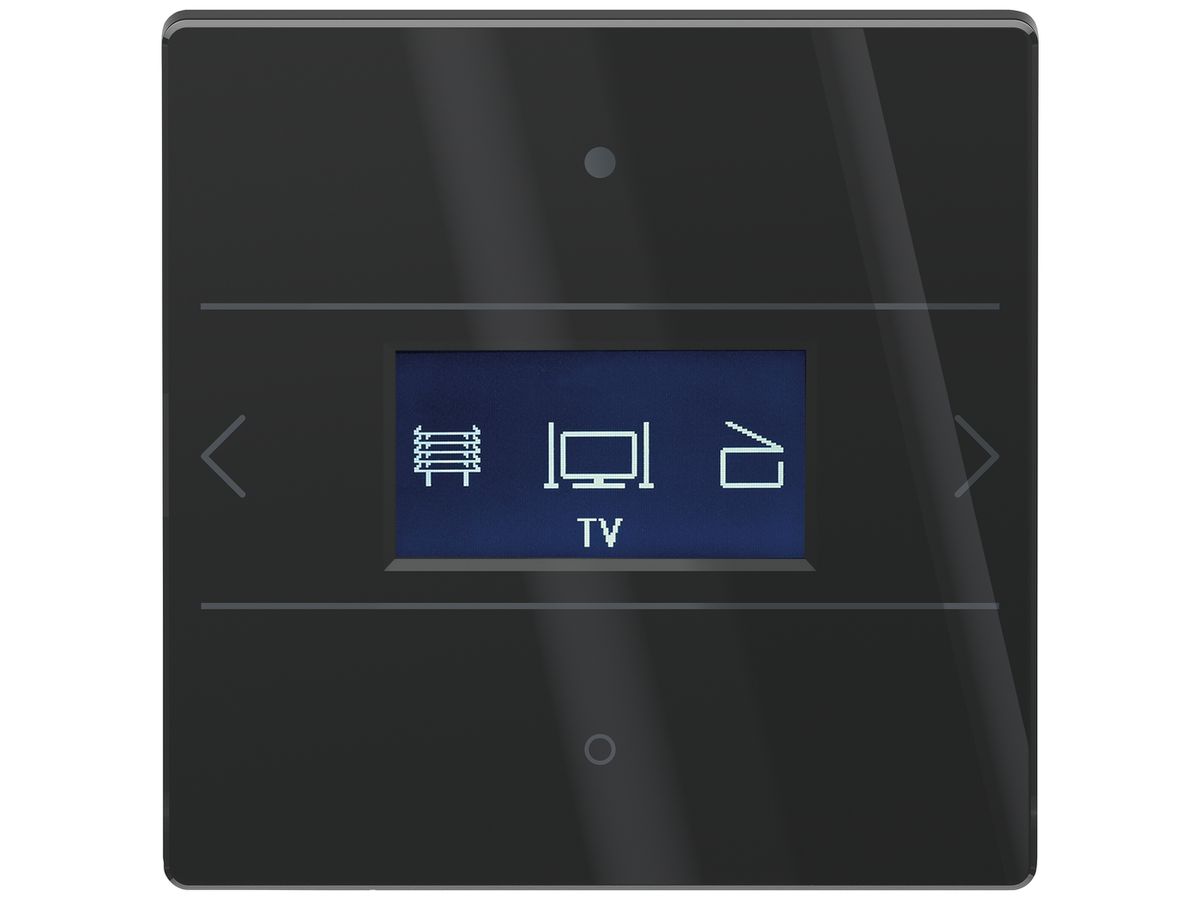 Bediengerät Theben iON 108 KNX G mit Raumthermostat schwarz