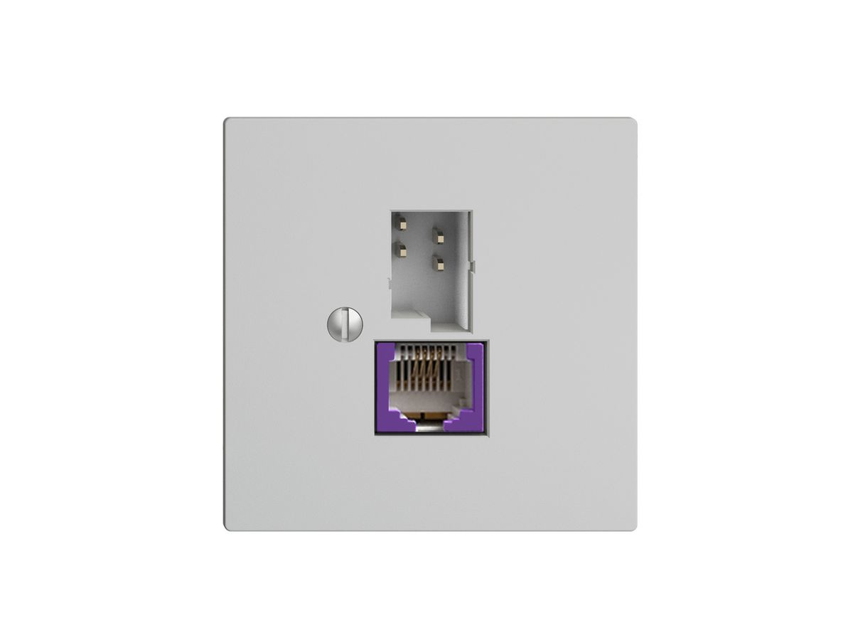 Dose T+T 6P/1×RJ45 DSL-Breitband EDIZIOdue hellgrau