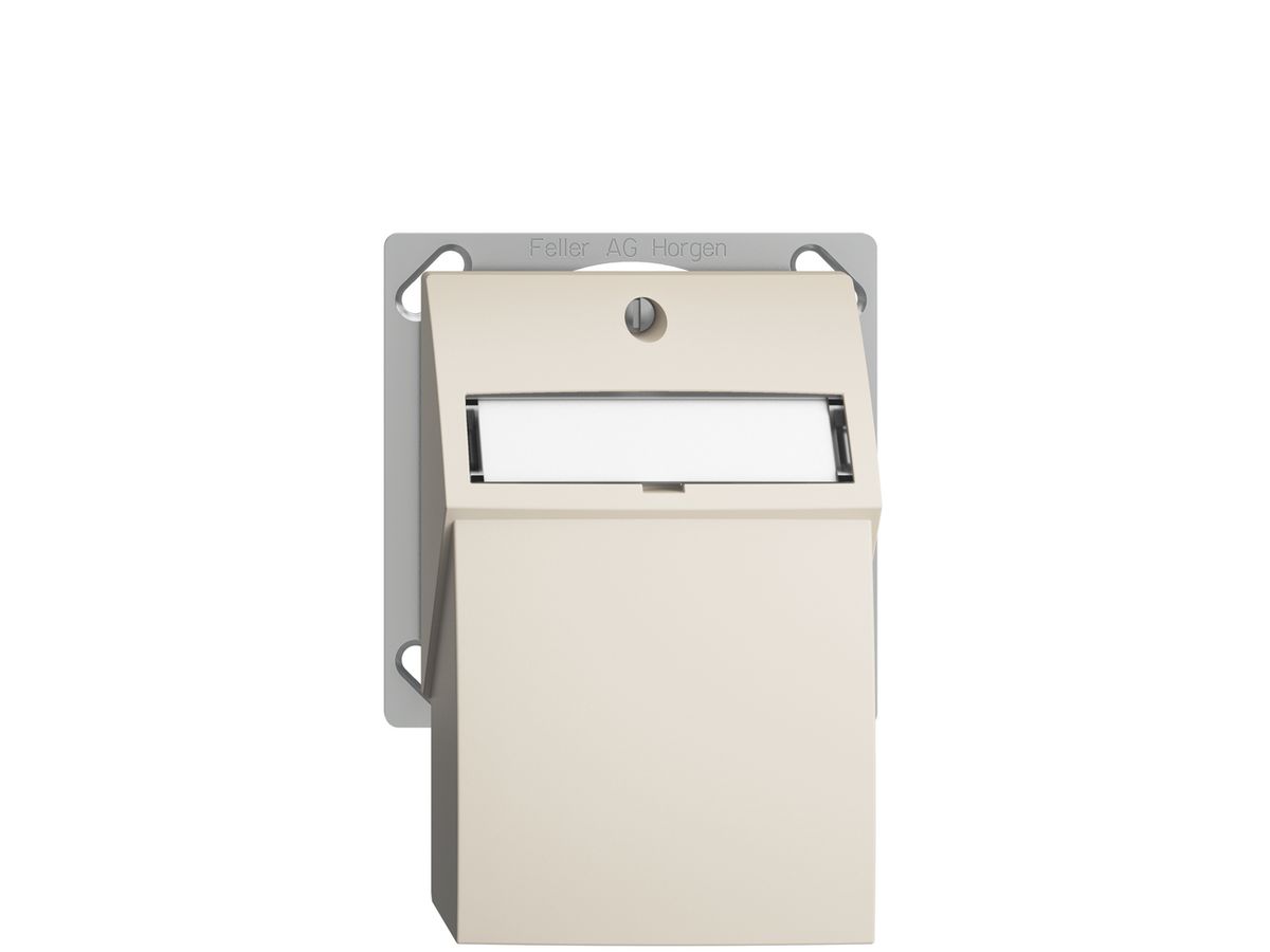 EB-Montageset EDIZIOdue, mit Flachauslasshaube, für 2×RJ45, crema