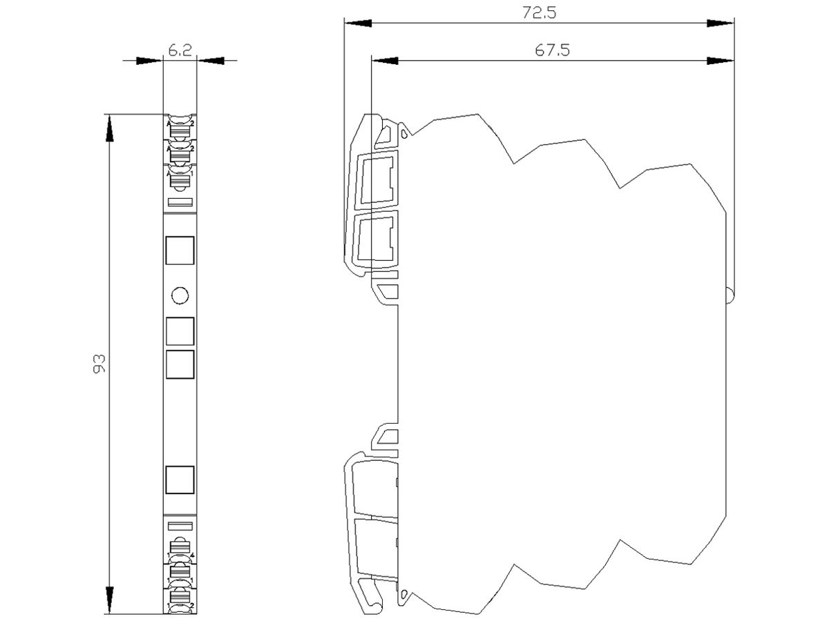 Koppelrelais Siemens SIRIUS 3RQ3 24VUC 1W 6A AgSnO2 Push-In-Klemmen