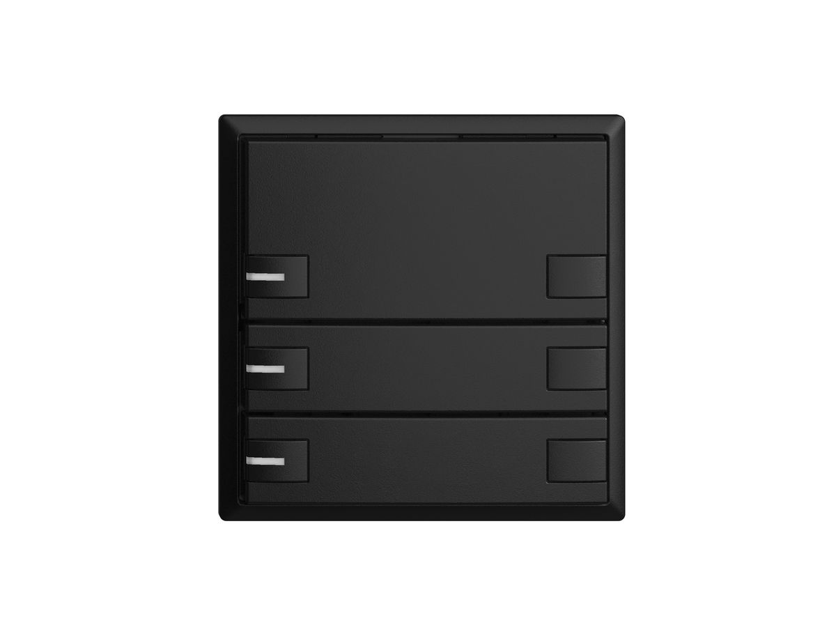 KNX-Taster RGB EDUE, 250mW, m.RGB-LED, 3×Taste, 2×Tastenb., sz