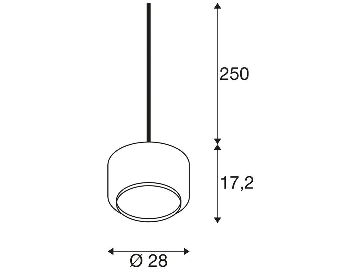 Pendelleuchte SLV PANTILO 28 E27 15W Ø280×172mm chrom/Glas