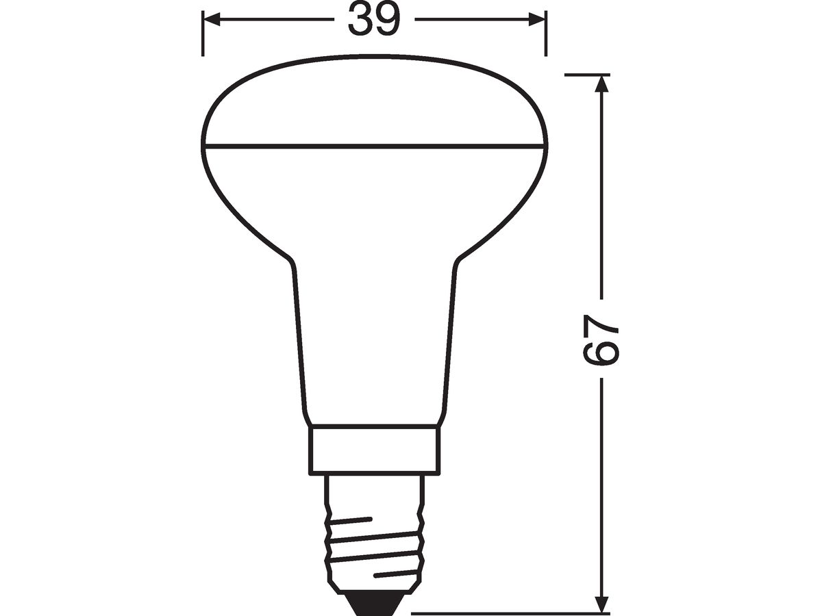 LED-Reflektorlampe STAR R39 25 E14 1.5W 827 36°