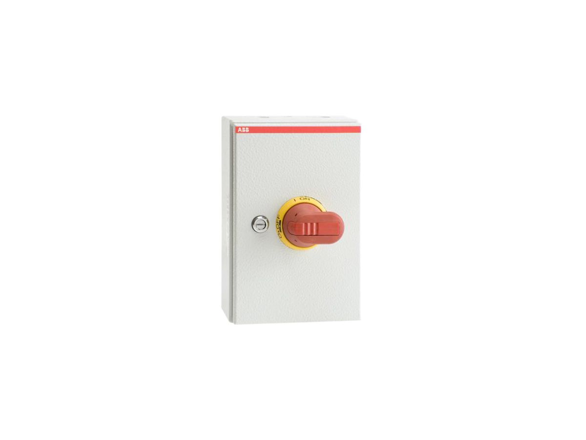 AP-Sicherheitsschalter ABB 4-polig 63 A 400V hellgrau/rot/gelb