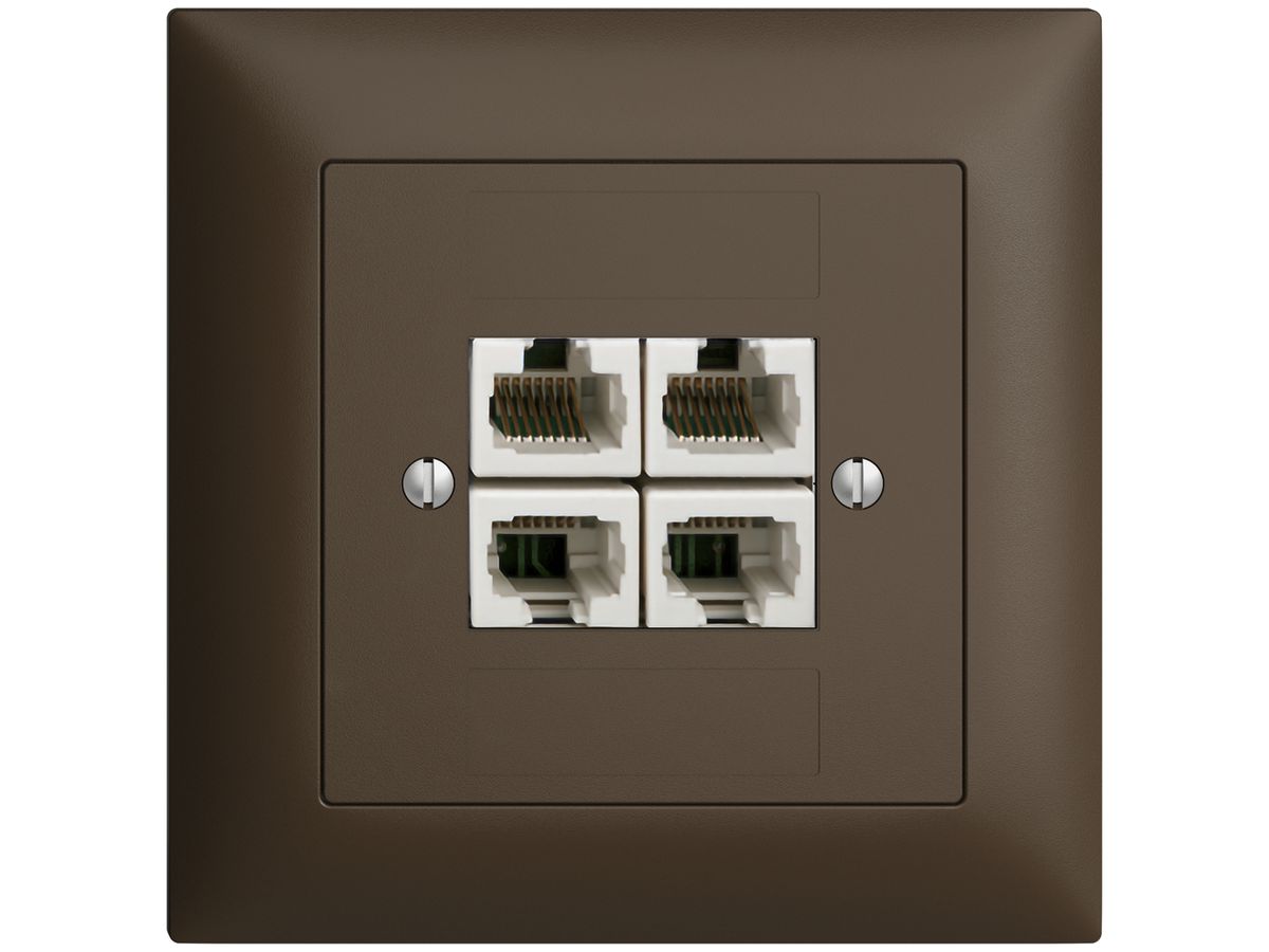 UP-Dose 4×RJ45/u 4P getr. EDIZIOdue coffee ITplus