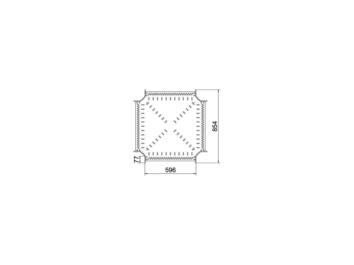 Kreuzstück BET RK 110×600mm Stahl bandverzinkt