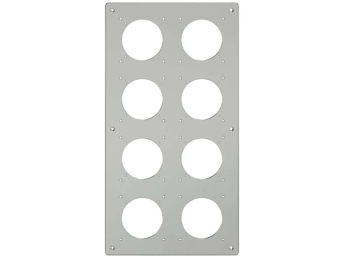 Montageplatte ELEMENT SNAPFIX® 4×2 vertikal 225×425mm Aluminium
