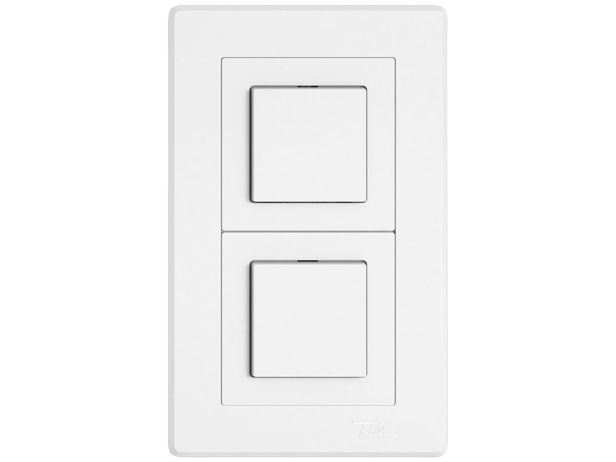 UP-Kombination EDIZIO.liv SNAPFIX® 2×1 156×96mm Wechsler 1L+Schema 3/1L weiss