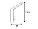 LED-Wandleuchte SLV ORDI, 9W 740lm 3000K mit Sensor IP44 anthrazit