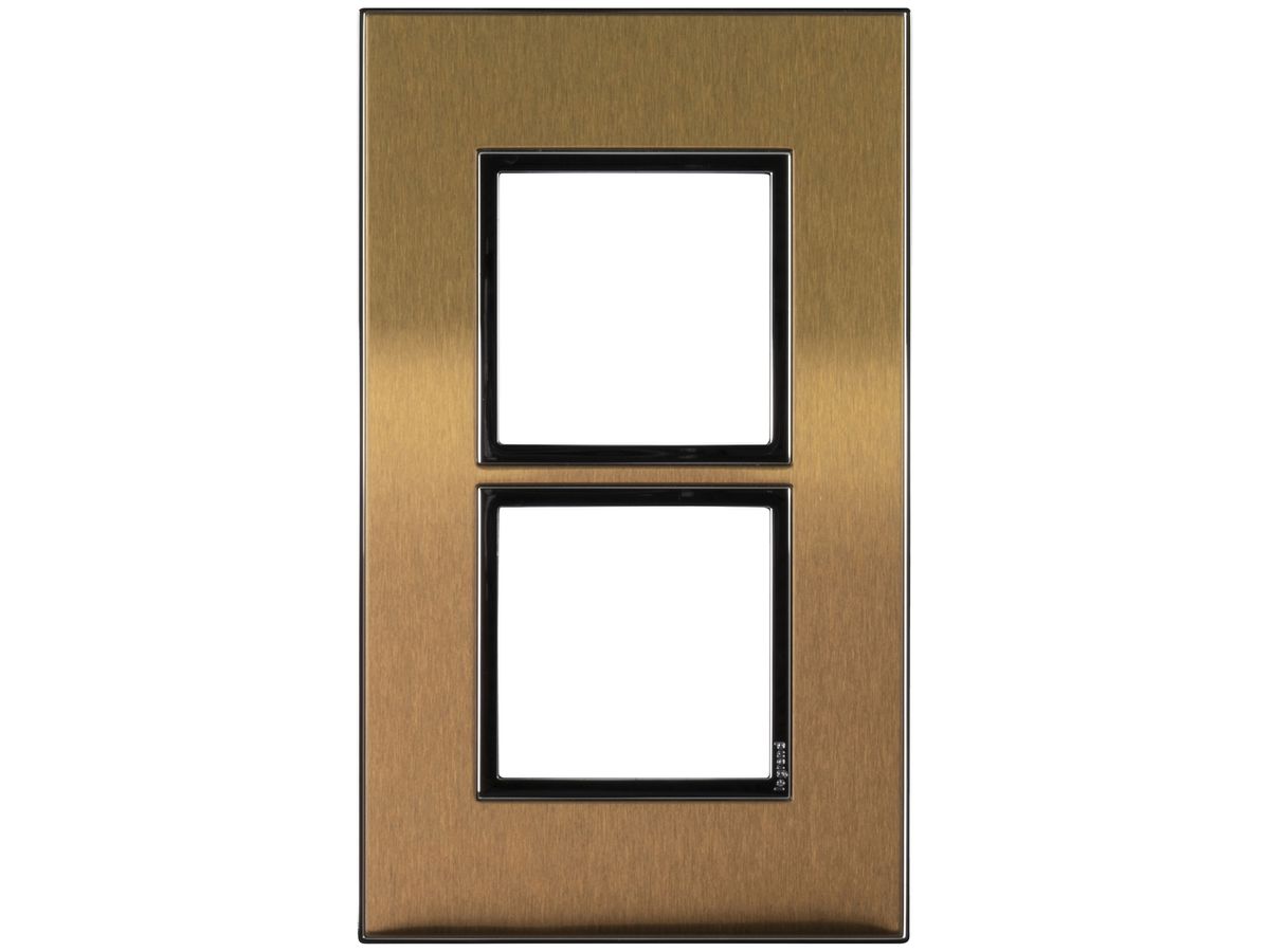 Abdeckrahmen ATO 1×2 Modul, gold brass