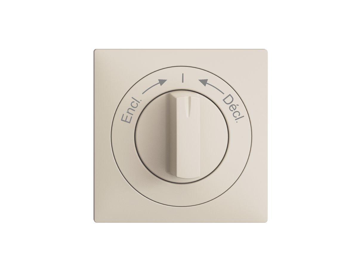 Frontset Encl.->I<-Décl. EDIZIOdue crema, 60×60mm für Drehschalter