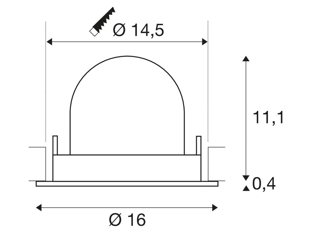 EB-LED-Spot SLV NUMINOS GIMBLE L 17W 2400lm 2700K WB DALI DIM Ø160×115mm ws