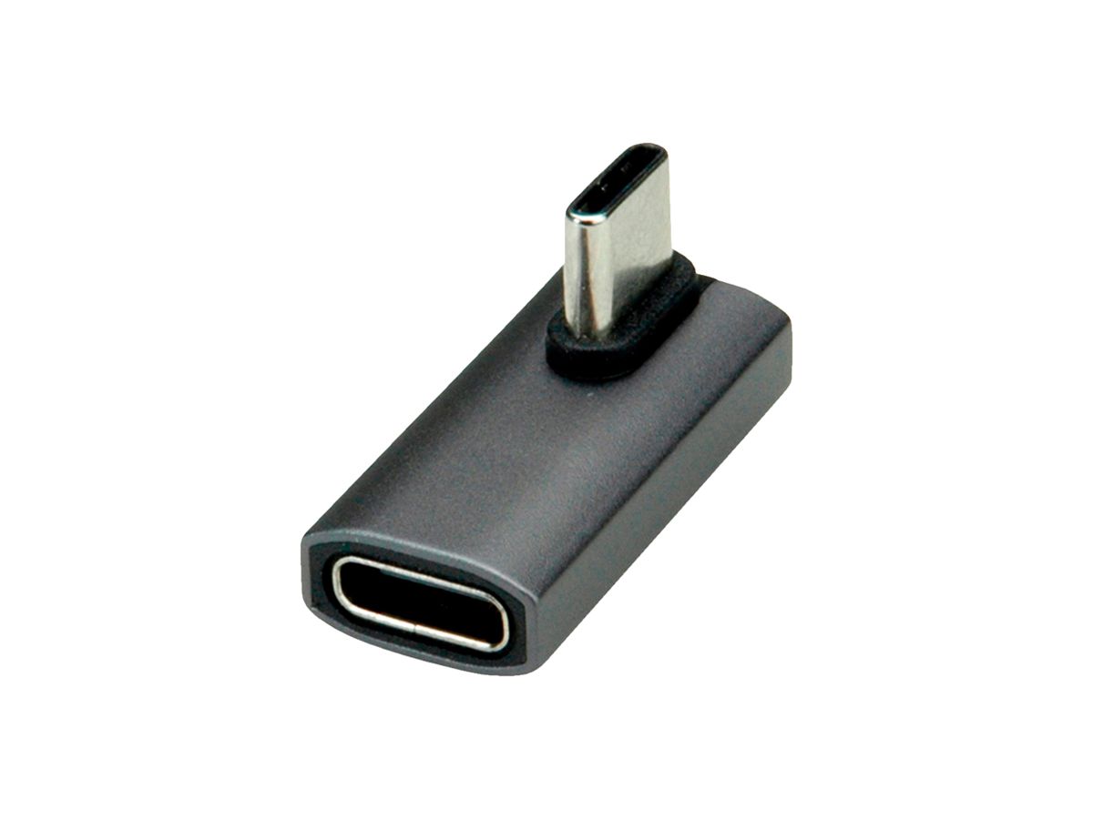 USB-Adapter ROLINE USB4 Gen3x2 40Gbit/s ST/BU 240W 90°/90° USB-C/USB-C