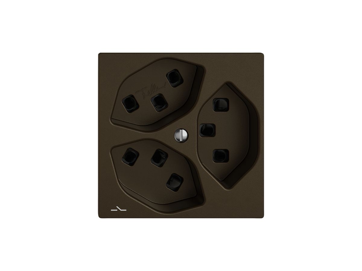 Steckdose EDIZIO.liv SNAPFIX® 3×T23 1×S br