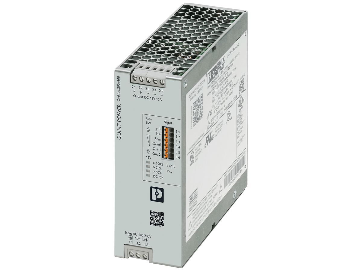 Schaltnetzteil PX QUINT4-PS/1AC/12DC/15 SFB und NFC 1L OUT 12VDC/15A