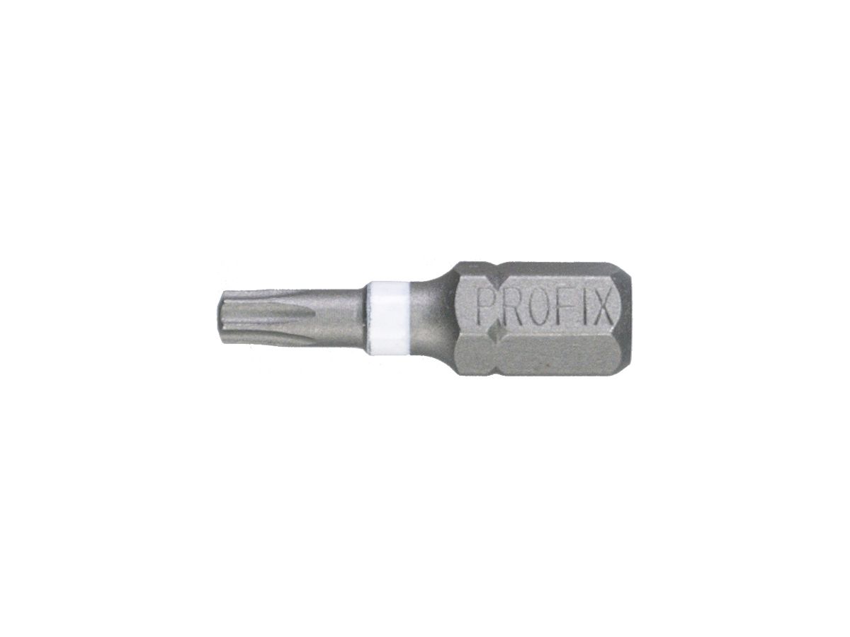 Bit Torx-Schraube PROFIX T15×25mm 1/4" Markierung weiss