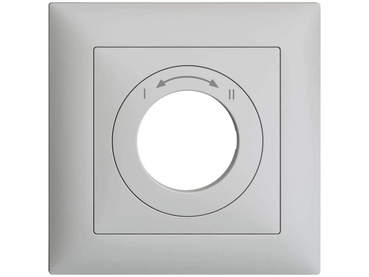 Frontset EDIZIOdue I<->II hellgrau 88×88mm für Schlüsselschalter