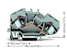 Durchgangsklemme WAGO TOPJOB 16mm² grau