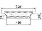 T-Abgang BET RAA 60×500mm Edelstahl A2 blank