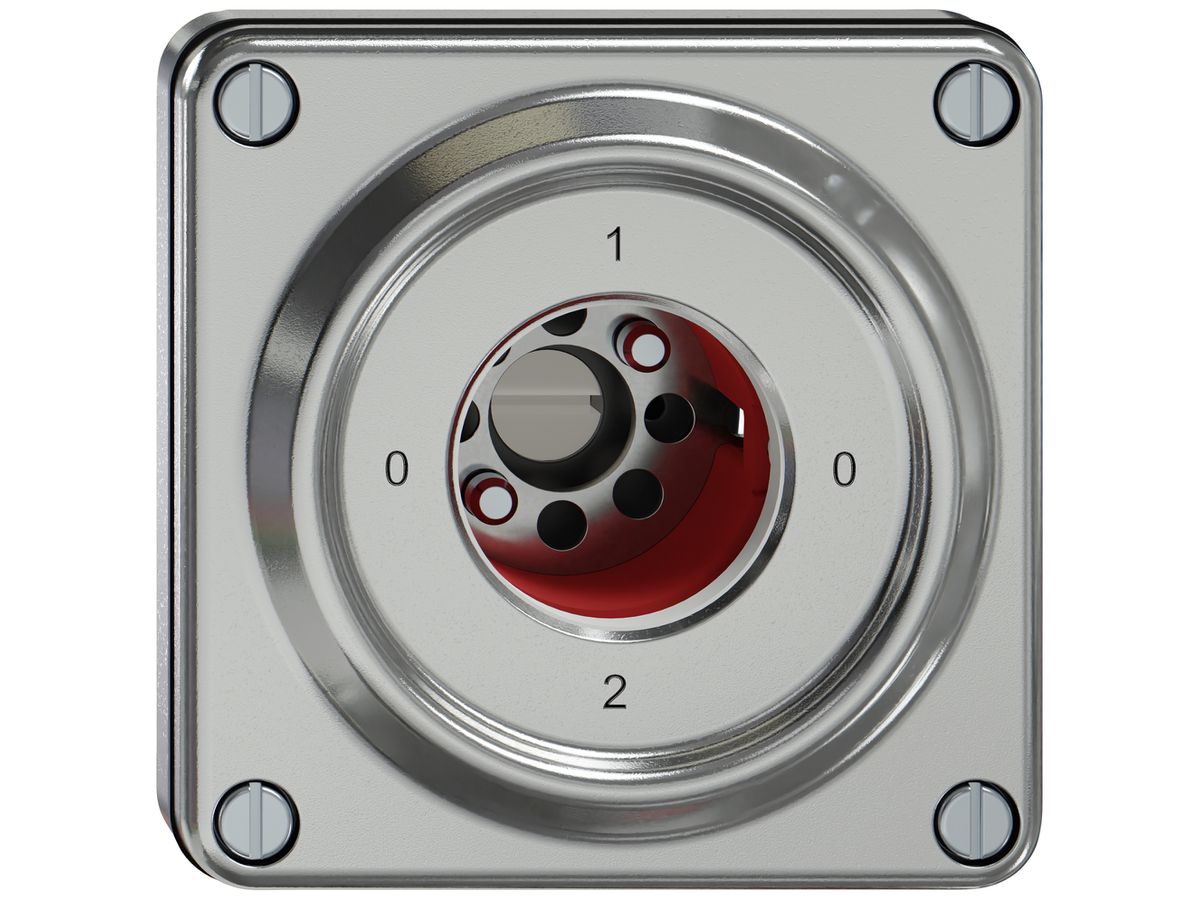 UP-Schlüsselschalter ELEMENT SNAPFIX® 2/1L 16A 400V 0-1-0-2 alu