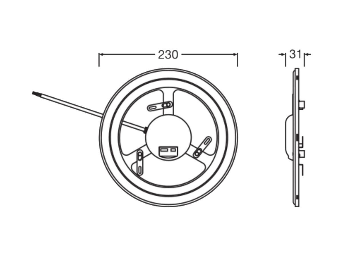 LED-Leuchteinsatz LEDVANCE 220…240V 56…98mA 12…22W 1800…3300lm 3000…4000K Ø230