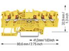 Durchgangs-Reihenklemme WAGO TOPJOB S 1.5mm² 24A Push-in 5×1 TH35 gelb