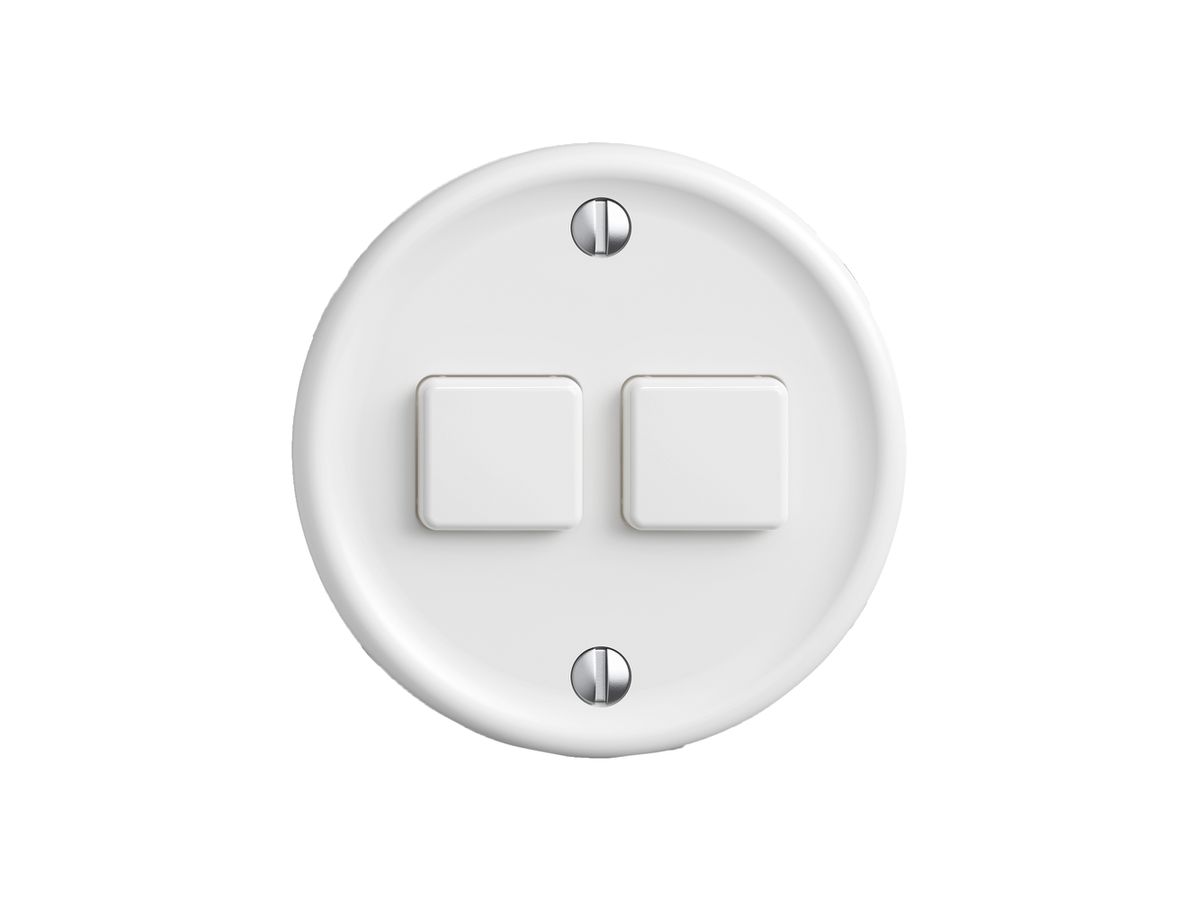 Montageset STANDARDdue Wiser SNAPFIX® f.Druckschalter 2K 2 Tasten ws