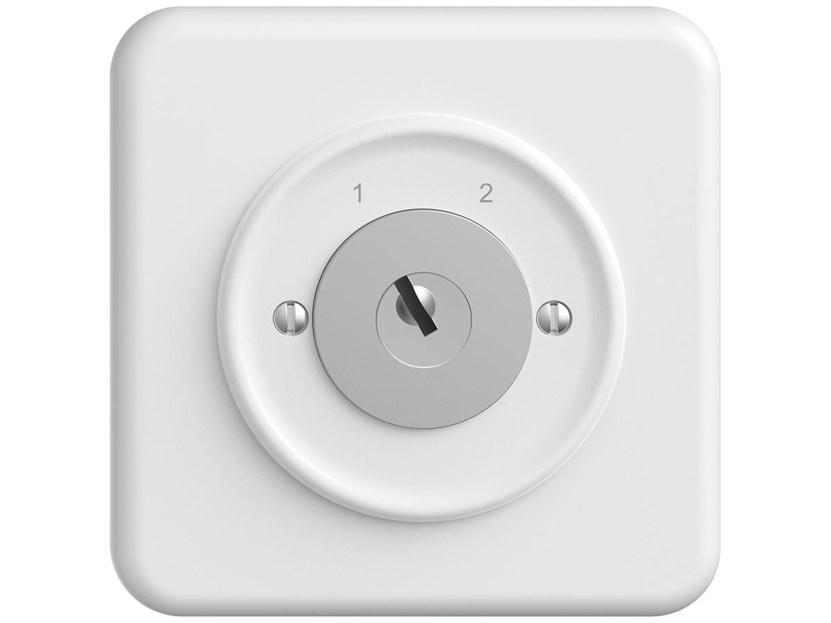 UP-Schlüsselschalter STANDARDdue m.KABA 1262KA/5000 getr.Kont.1P 1-2 T=66mm ws