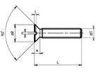 Senkkopfschraube M4×16mm DIN 963A, verzinkt chromatiert