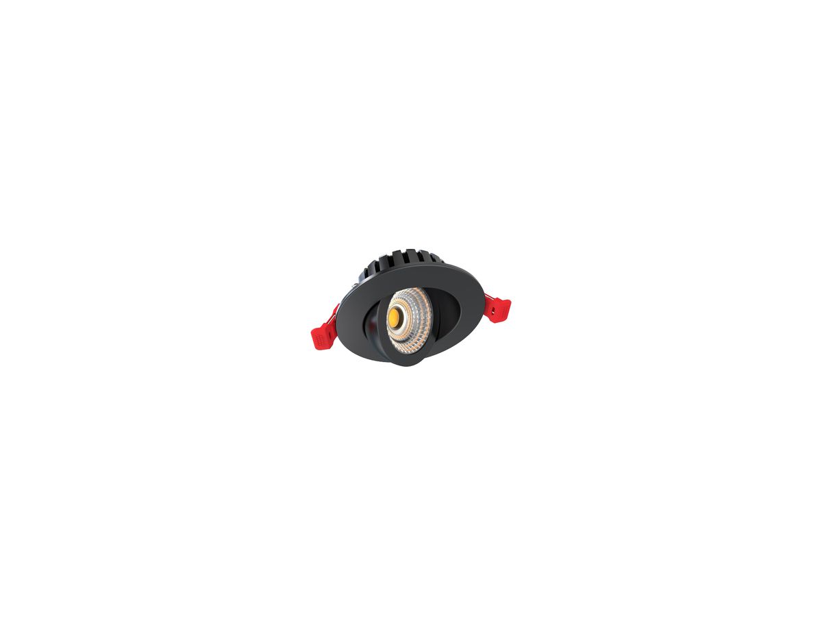 LED-Downlight DOTLUX HEATspin 7W 840lm 2700…4000K IP20 WB Ø90×37mm schwarz