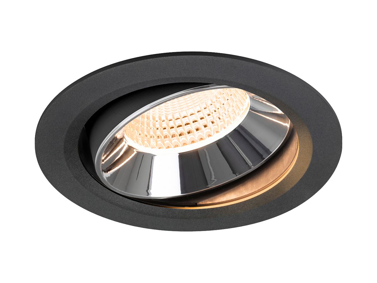 LED-Downlight SLV NUMINOS MOVE XL 24W 3500lm 2700K WB DALI Ø175 sz/cr