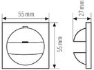 Abdeckung ESYLUX IP20 FED für MD 180i-CH, PD 180i-CH, dunkelgrau