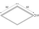 LED-Panelleuchte SLV PANEL 625 34W 4300lm 830/840 IP40 620×620mm weiss