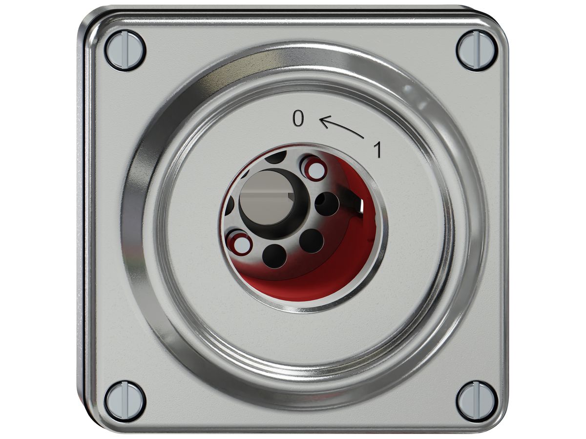UP-Schwenktaster ELEMENT SNAPFIX® 1P 1S 16A 400V 0<-1 87×87×62mm aluminium