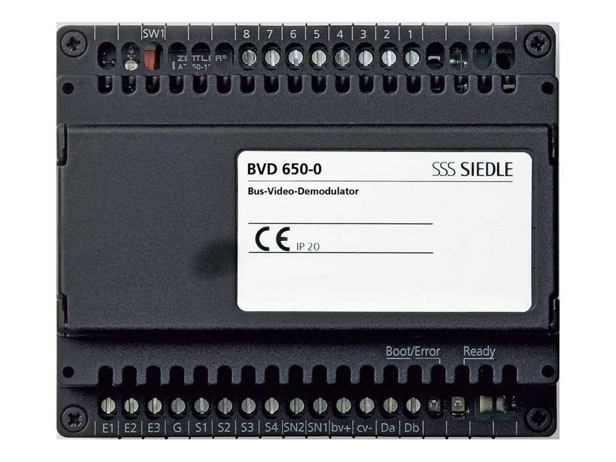 REG-Bus-Demodulator Video Siedle Bus-System 107×89×60mm 6TE