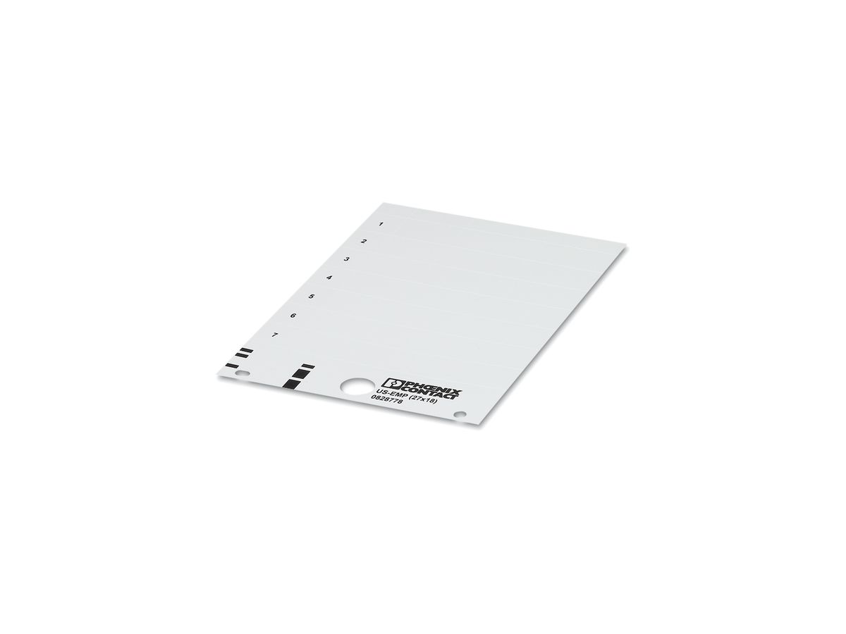 Schildchen US-EMP einrastbar weiss 27×17.6mm
