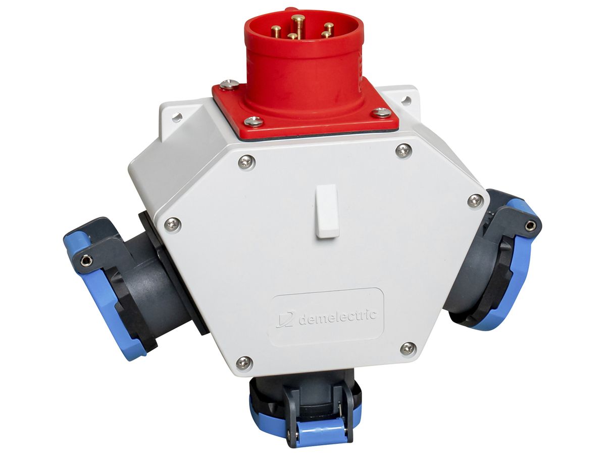 Kreuzverteiler DEM DB34229 3×T23 Stecker 16A