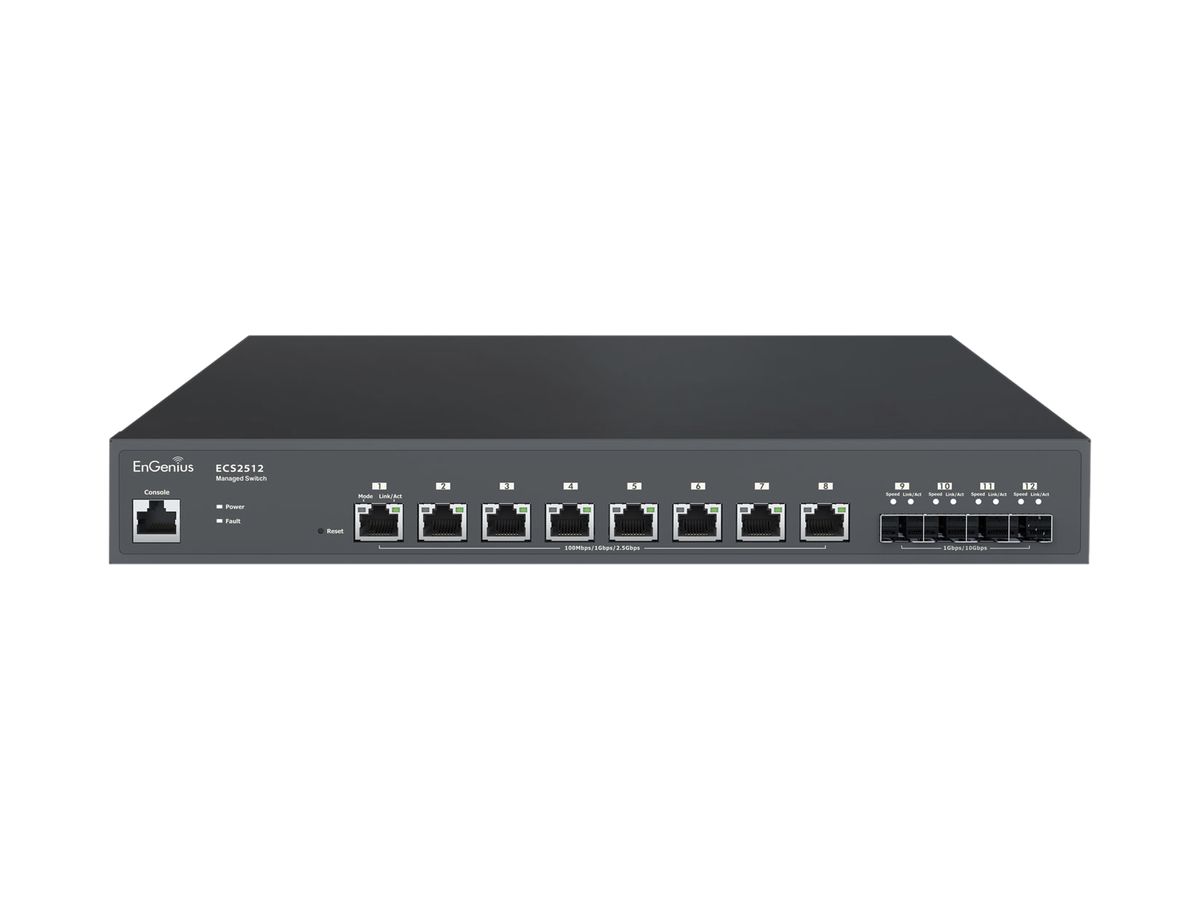 Cloud Switch EnGenius ECS2512, managed, 8×2500T, 4×SFP