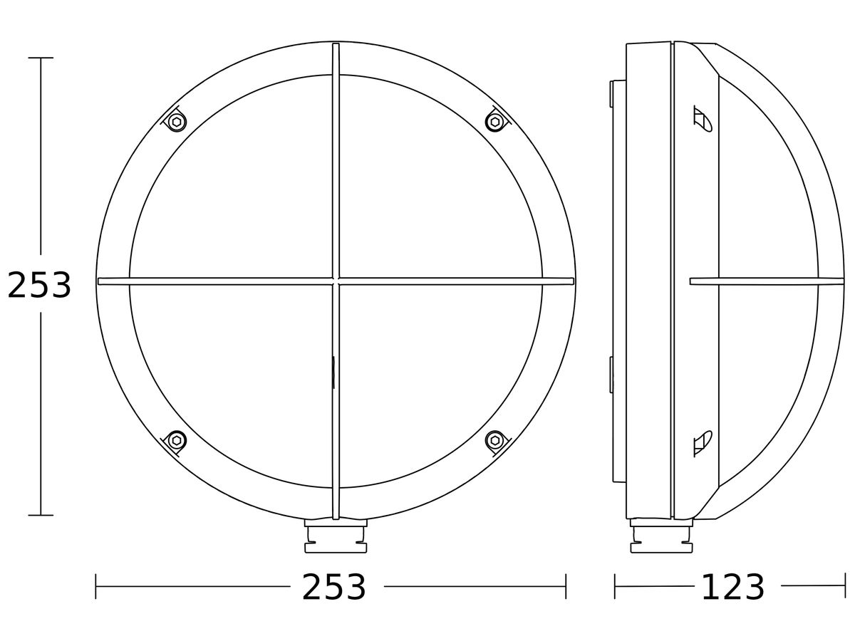LED-Wandleuchte Steinel L 331 Master PIR 9W 753lm 3000K Ø253mm IP44