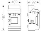 AP-Kleinverteiler Hensel KV PC 6103 ohne PE/N Klemme 1-reihig, 197×102×92mm
