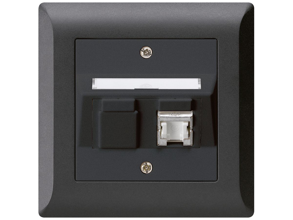 UP-Dose kallysto.line C Kat.6 1RJ45/s schwarz